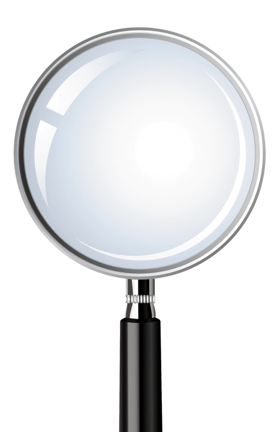 Illustration of magnifying glass