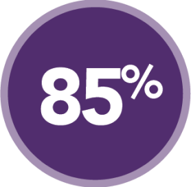 Circle with 85% in the center